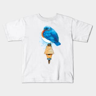 Beautiful Bluebird Bird Kids T-Shirt